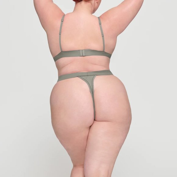 Skims Cotton Rib Thong in Smoke **New with Tags** - Picture 4 of 4